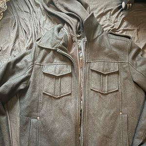 Guess Black Jacket with hoodie